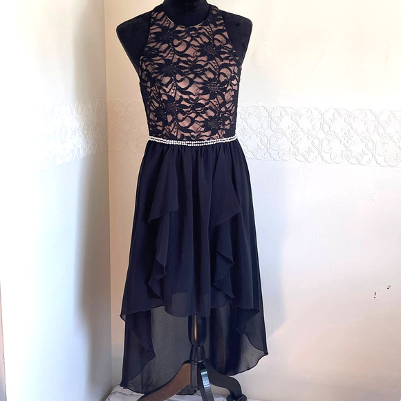 City Studio Dresses & Skirts - City Studio Black Halter Hi Lo Prom Dress